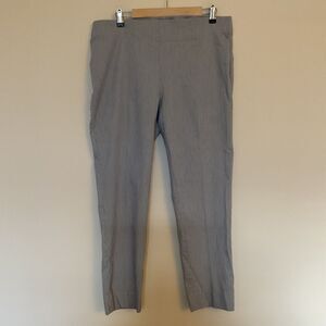 Chico’s So Slimming Blue Striped Ankle Pants  2.5/L/14 Stretch Pull-On Nautical